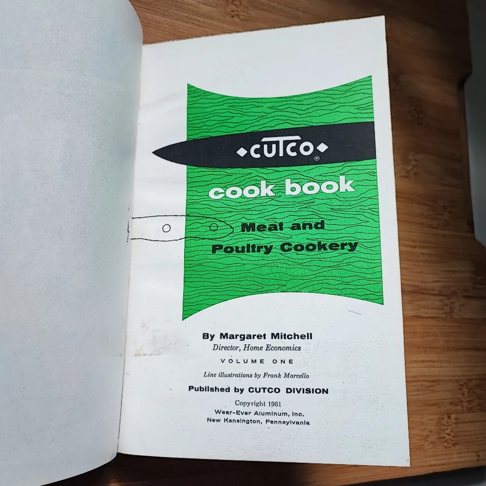 CUTCO Knife Brand Cutlery Cook Book Cuts of Meat Wear-Ever Aluminum Vintage 1961